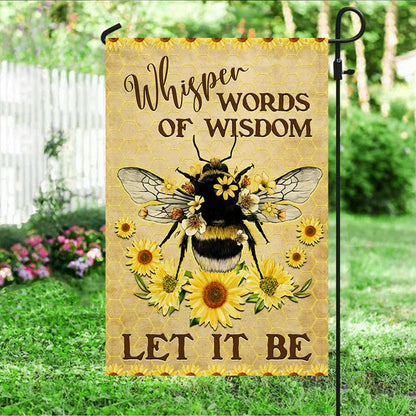 Bee Hippie Garden Flag, House Flag