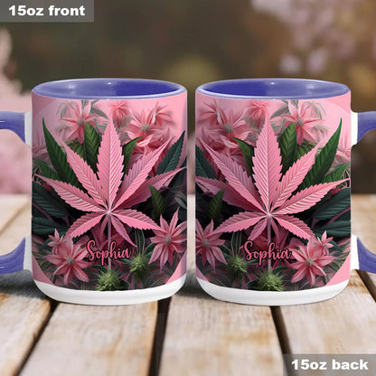 Pink Stoner Chick - Personalized Weed Accent Mug
