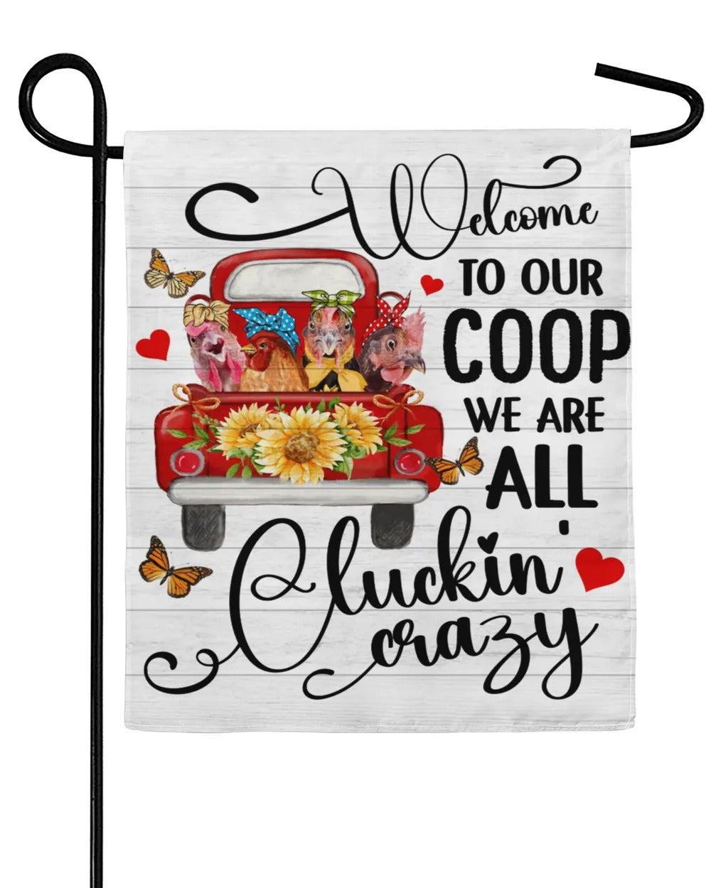 Chicken Welcome To The Coop Garden Flag