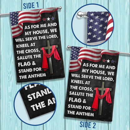 Jesus Cross American Garden Flag, House Flag
