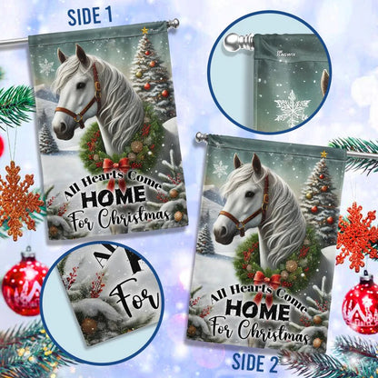 Horse Christmas Garden Flag, House Flag