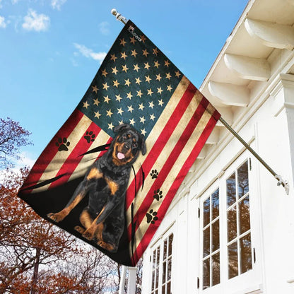 Rottweiler American Garden Flag, House Flag