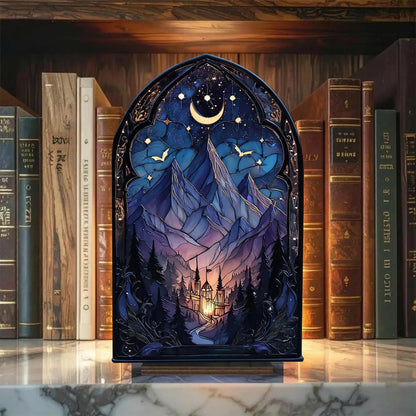 Celestial Night City Suncatcher Candle Holder