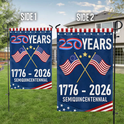 America 250th Anniversary US Semiquincentennia Garden Flag, House Flag