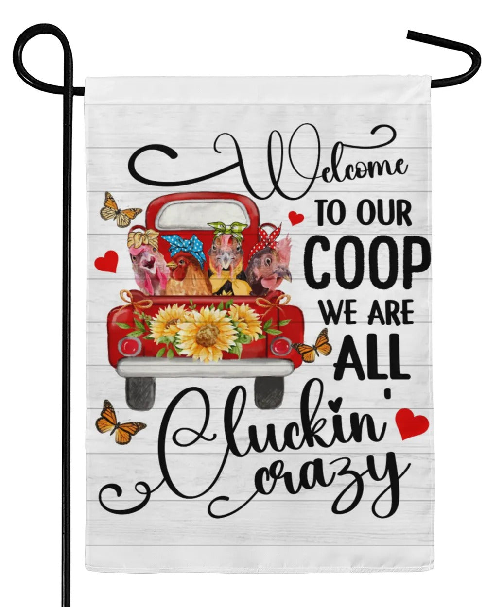 Chicken Welcome To The Coop Garden Flag