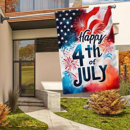 Happy 4th Of July Independence Day American Garden Flag, House Flag