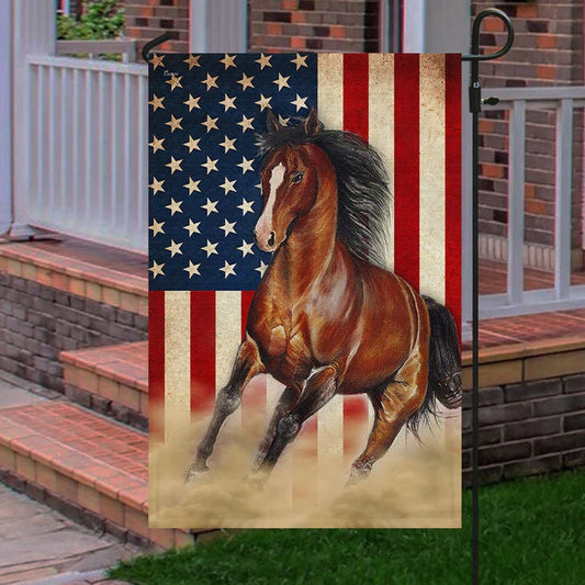 Beautiful Horses American Garden Flag, House Flag
