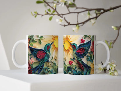 Personalized Hummingbird White Mug