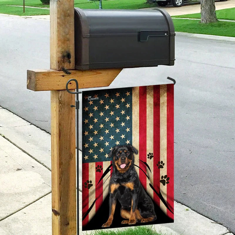 Rottweiler American Garden Flag, House Flag