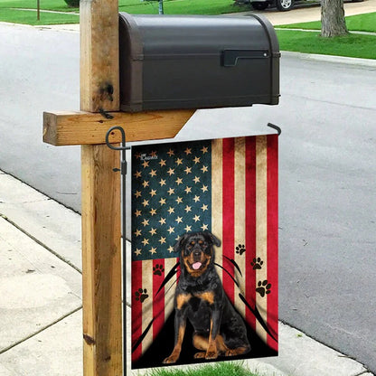 Rottweiler American Garden Flag, House Flag
