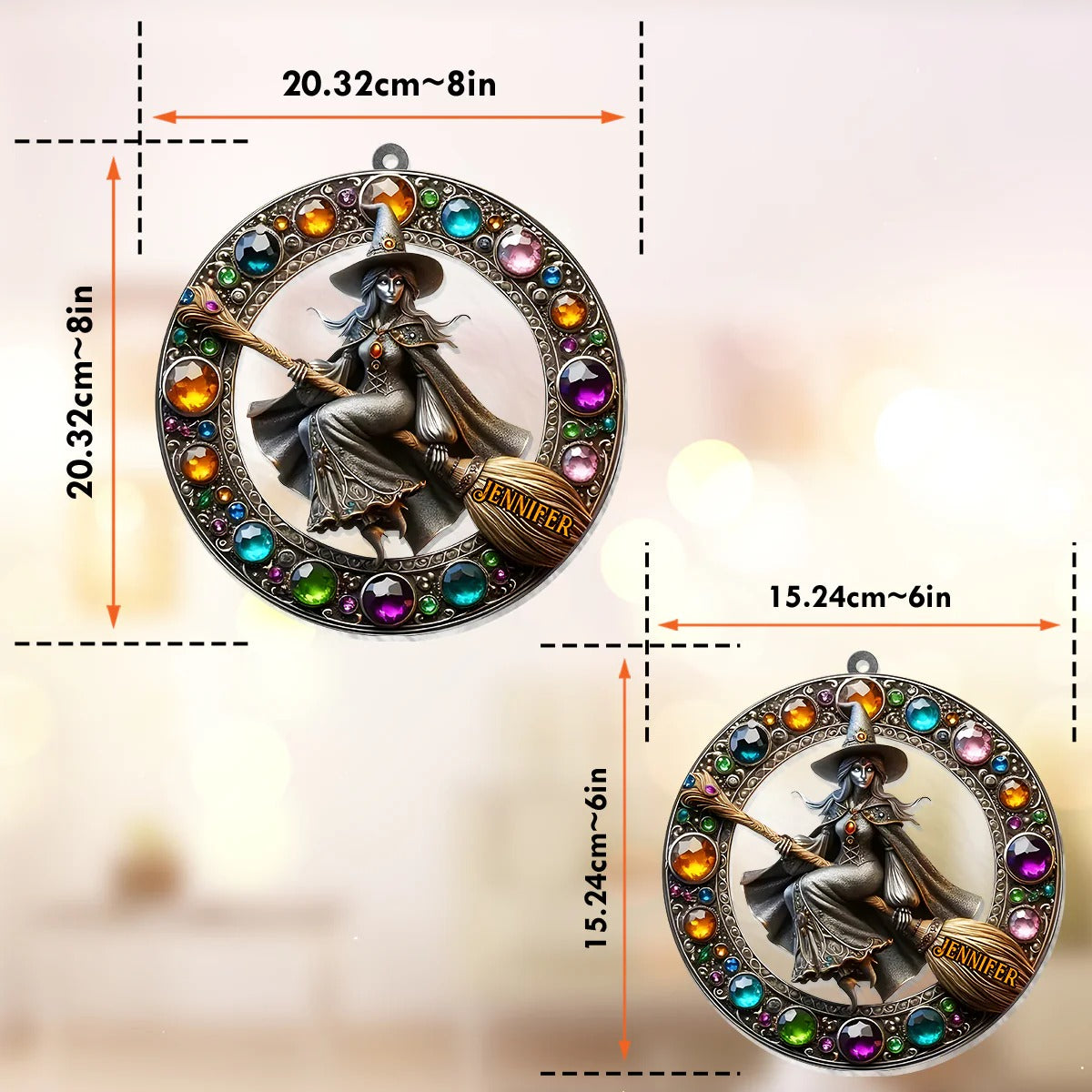 Beautiful Witch - Personalized Witch Window Hanging Suncatcher