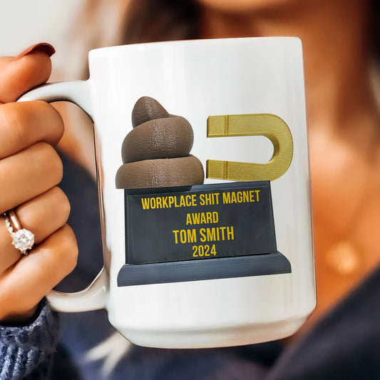 Funny Mug - Workplace Sh_T Magnet - Fun Gifts For Coworkers, Boss