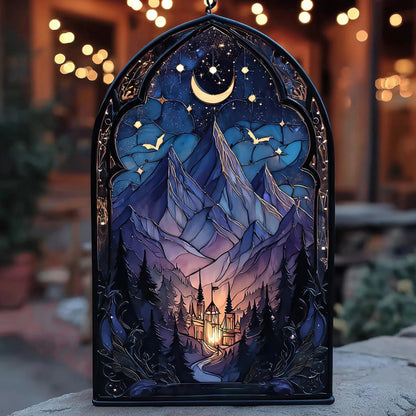 Celestial Night City Suncatcher Candle Holder