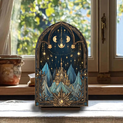 Celestial Night City Suncatcher Candle Holder
