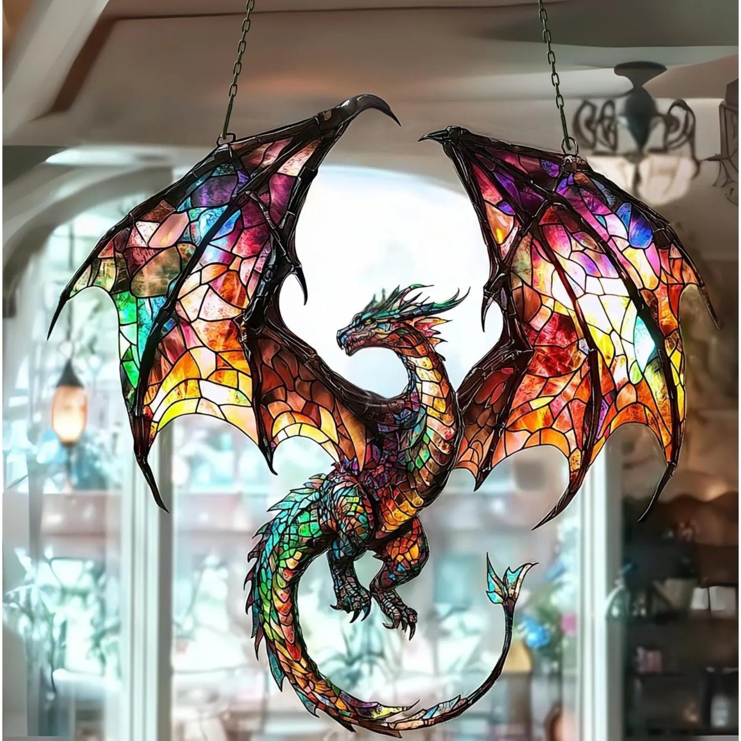 Dragon Suncatcher - Personalized Acrylic Hologram Window Suncatcher