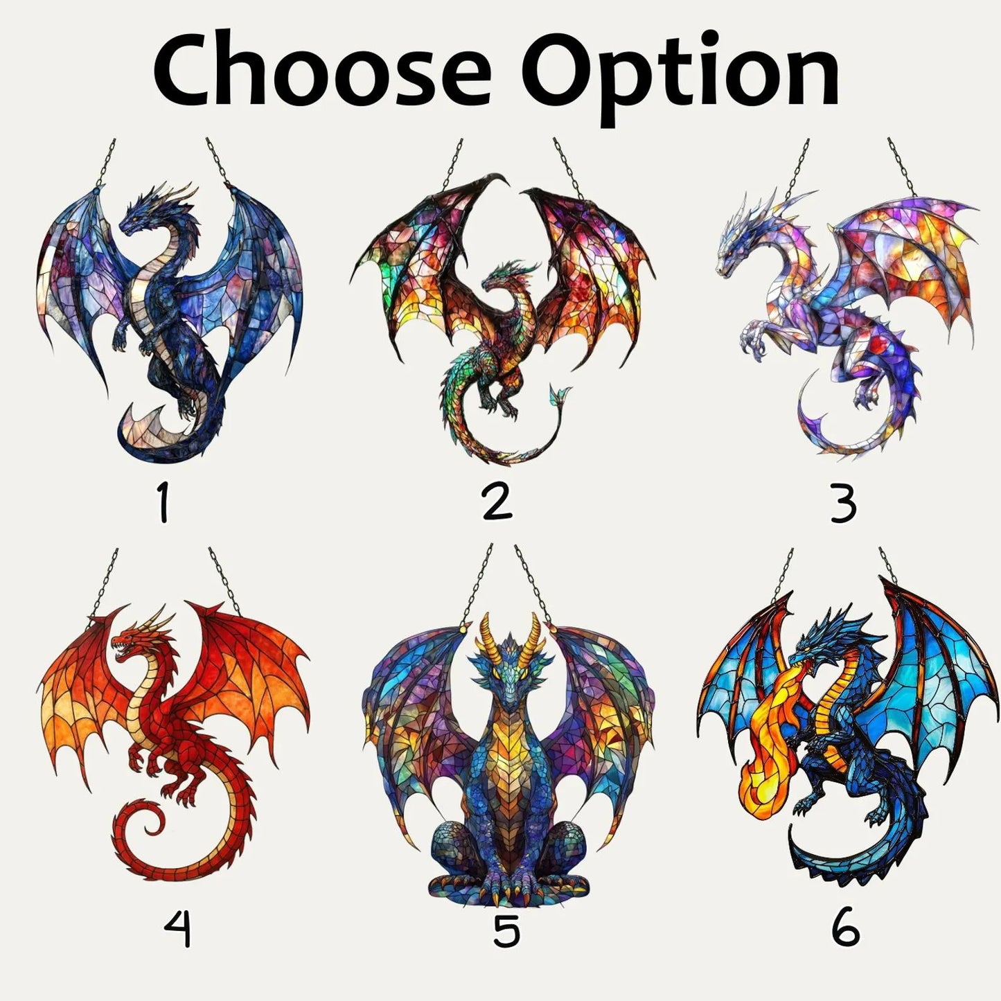 Dragon Suncatcher - Personalized Acrylic Hologram Window Suncatcher