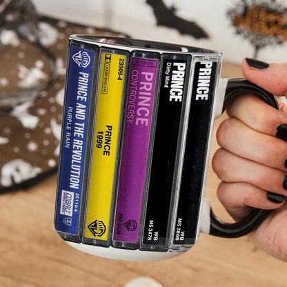 Prince Albums Cassette Collection Retro Accent Mug