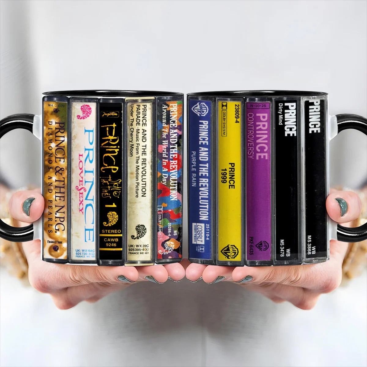 Prince Albums Cassette Collection Retro Accent Mug