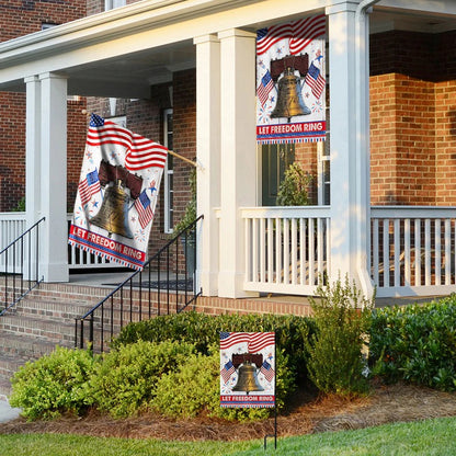 Let Freedom Ring Independence Day Liberty Bell Garden Flag, House Flag
