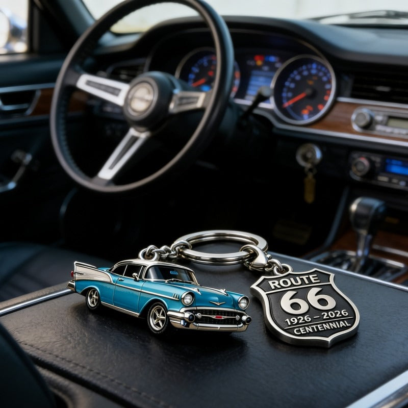 U.S. Route 66 Centennial Commemorative Keychain