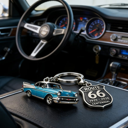 U.S. Route 66 Centennial Commemorative Keychain