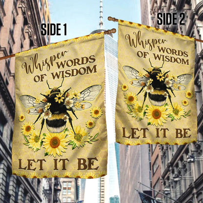 Bee Hippie Garden Flag, House Flag