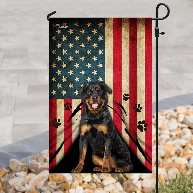 Rottweiler American Garden Flag, House Flag