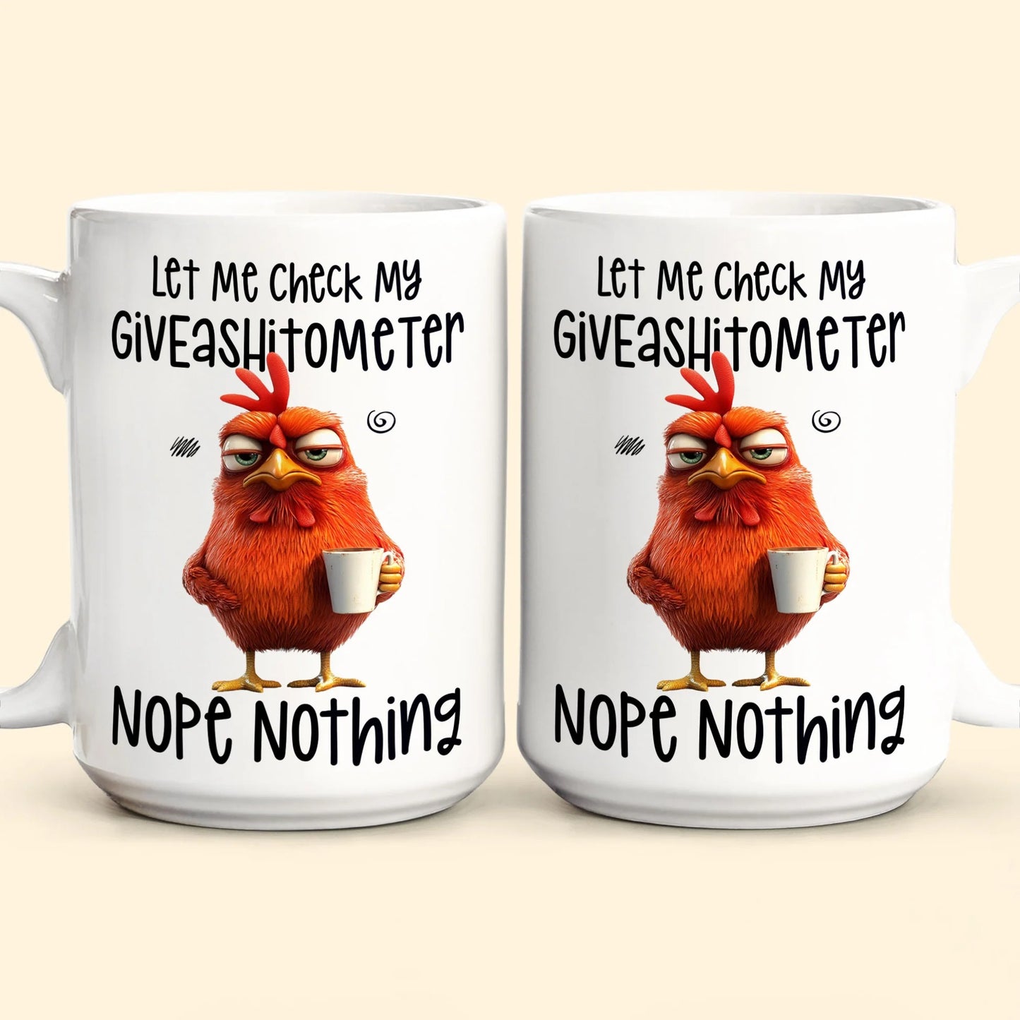 Funny Mug - Let Me Check My Giveashitometer Nope Nothing