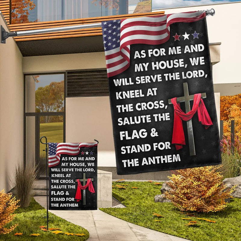 Jesus Cross American Garden Flag, House Flag