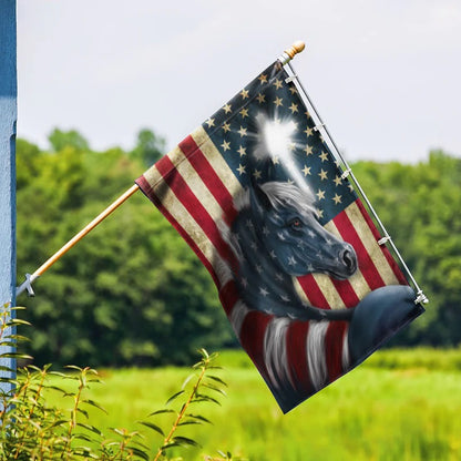 Patriot Horse American Garden Flag, House Flag