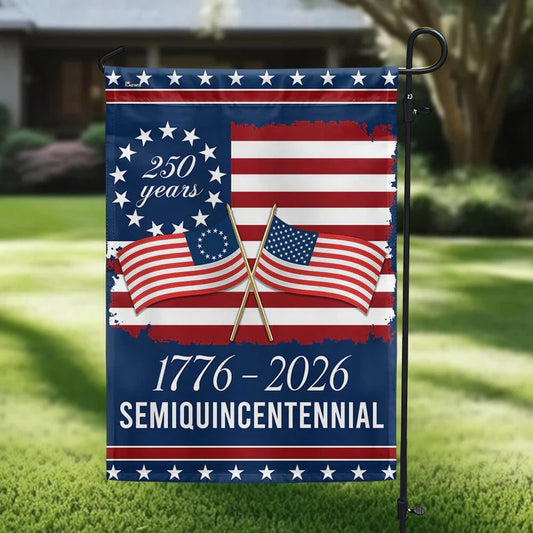 America 250th Anniversary Semiquincentennial Garden Flag, House Flag