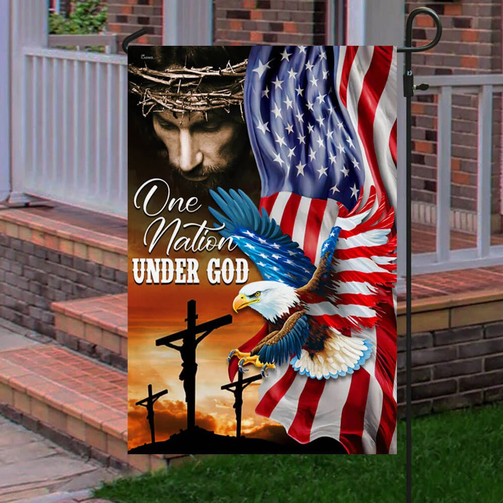One Nation Under God – Jesus Christian America Garden Flag, House Flag