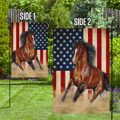 Beautiful Horses American Garden Flag, House Flag