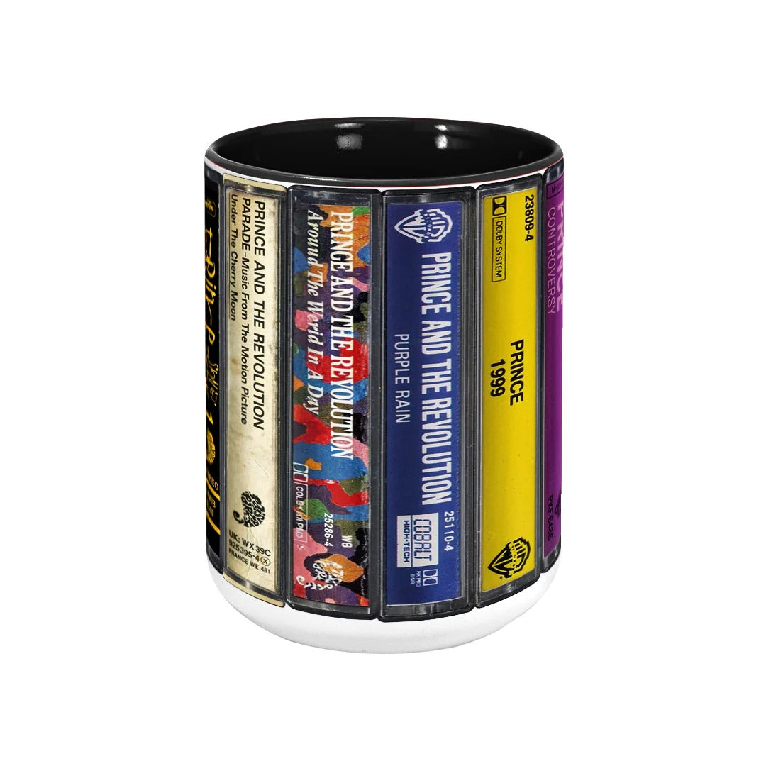 Prince Albums Cassette Collection Retro Accent Mug