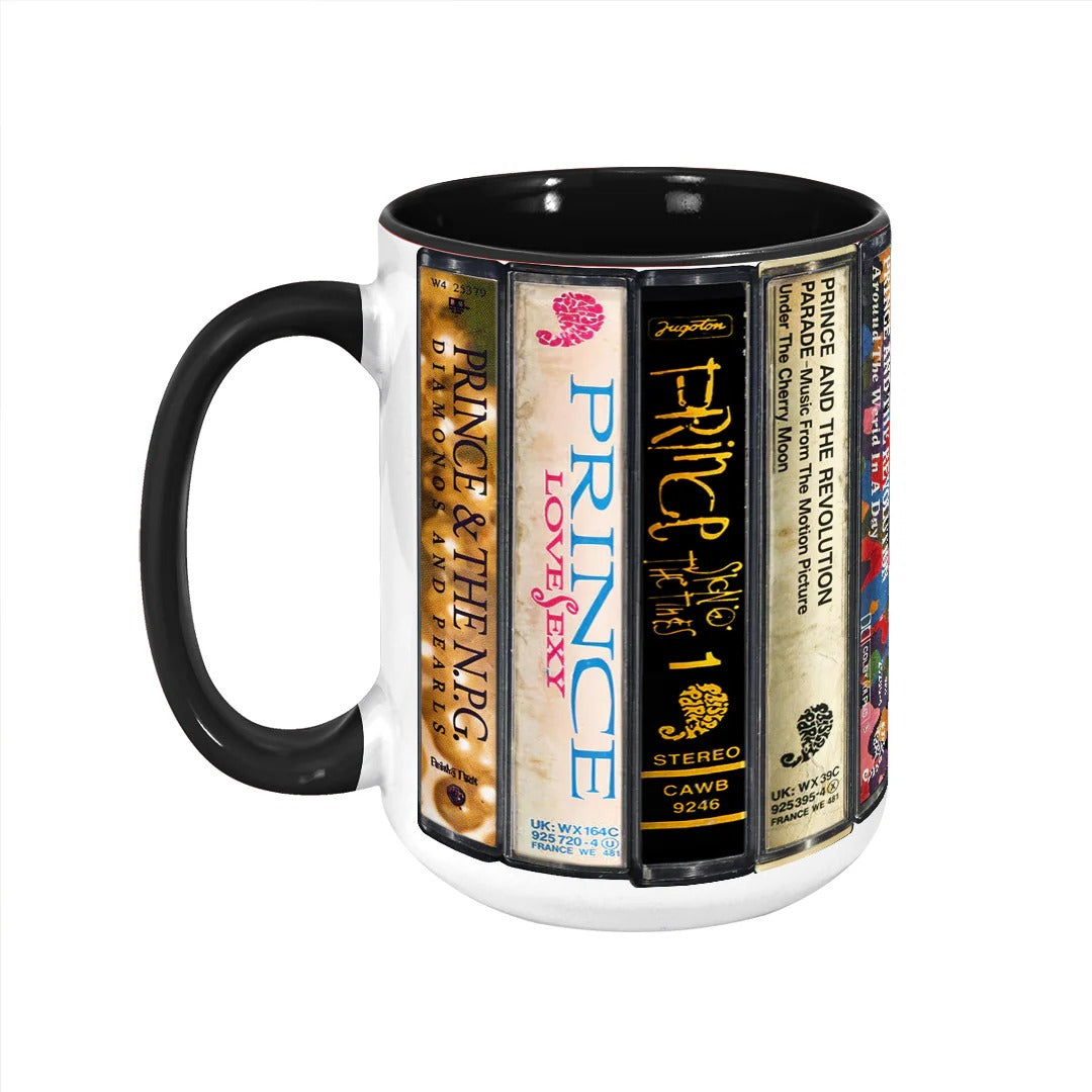 Prince Albums Cassette Collection Retro Accent Mug