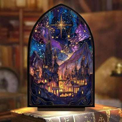 Celestial Night City Suncatcher Candle Holder