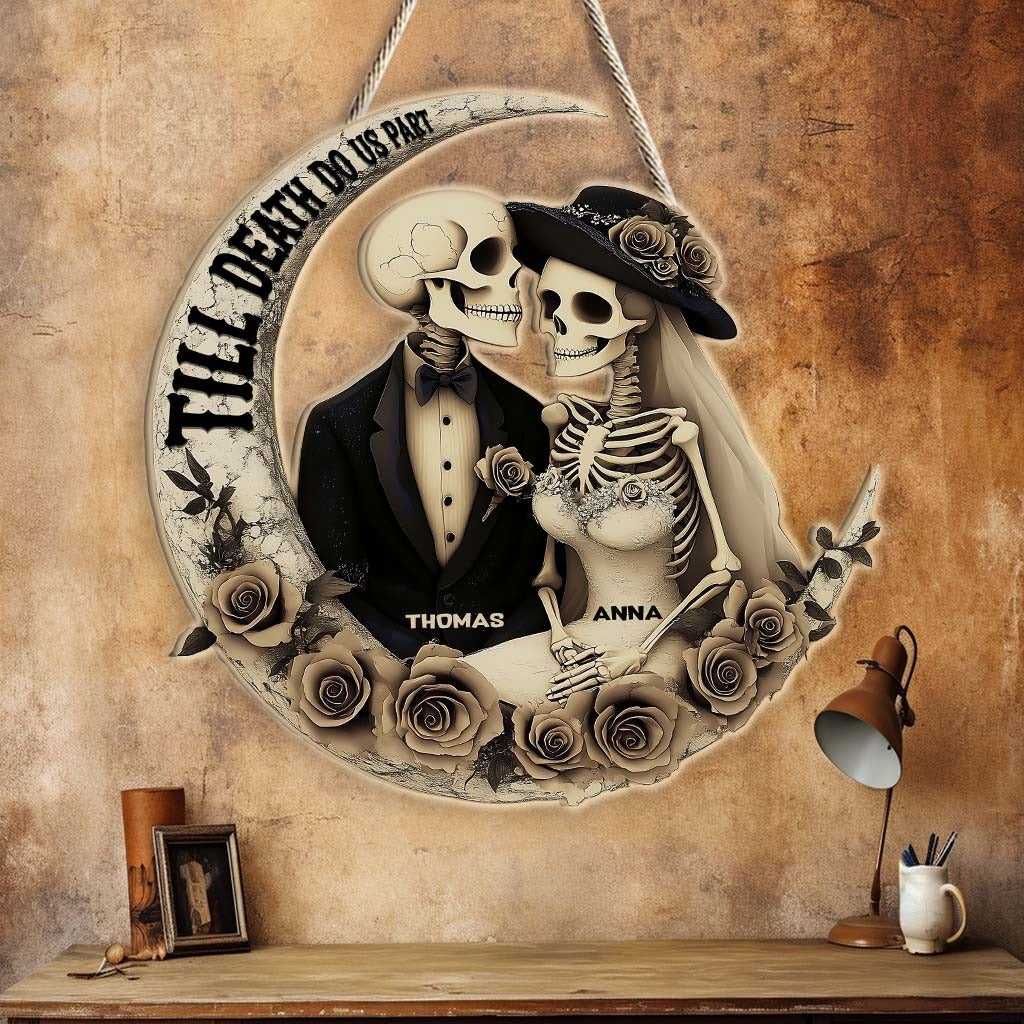 Till Death Do Us Part Custom Shaped Wood Sign - Gift For Couple