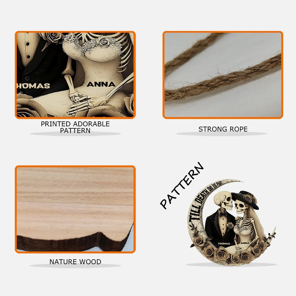 Till Death Do Us Part Custom Shaped Wood Sign - Gift For Couple