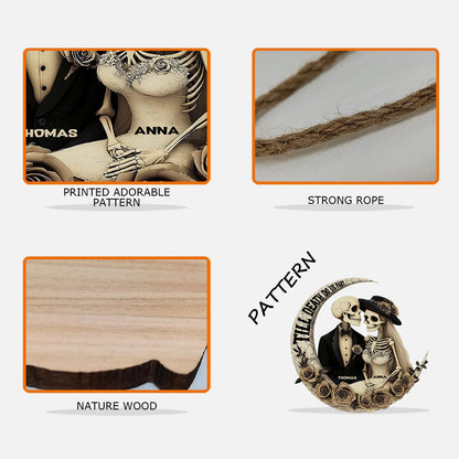 Till Death Do Us Part Custom Shaped Wood Sign - Gift For Couple