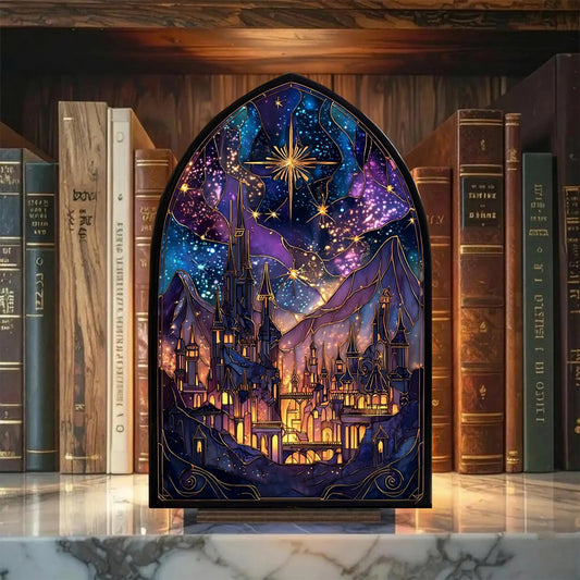 Celestial Night City Suncatcher Candle Holder