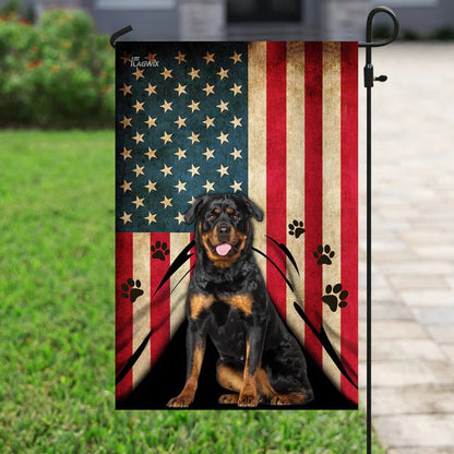 Rottweiler American Garden Flag, House Flag