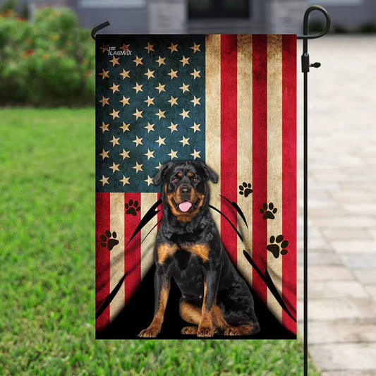 Rottweiler American Garden Flag, House Flag