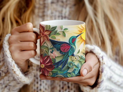 Personalized Hummingbird White Mug