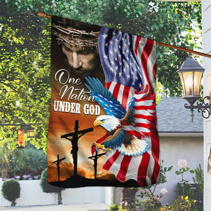 One Nation Under God – Jesus Christian America Garden Flag, House Flag