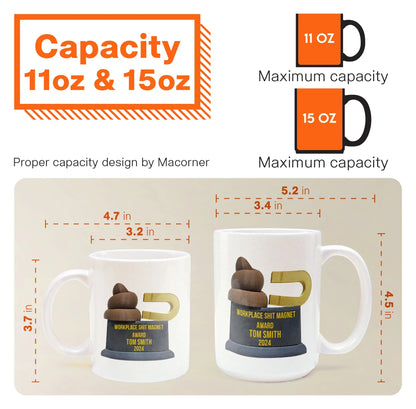 Funny Mug - Workplace Sh_T Magnet - Fun Gifts For Coworkers, Boss