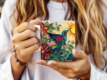 Personalized Hummingbird White Mug