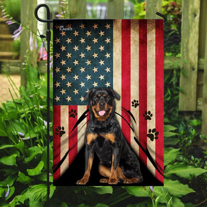 Rottweiler American Garden Flag, House Flag