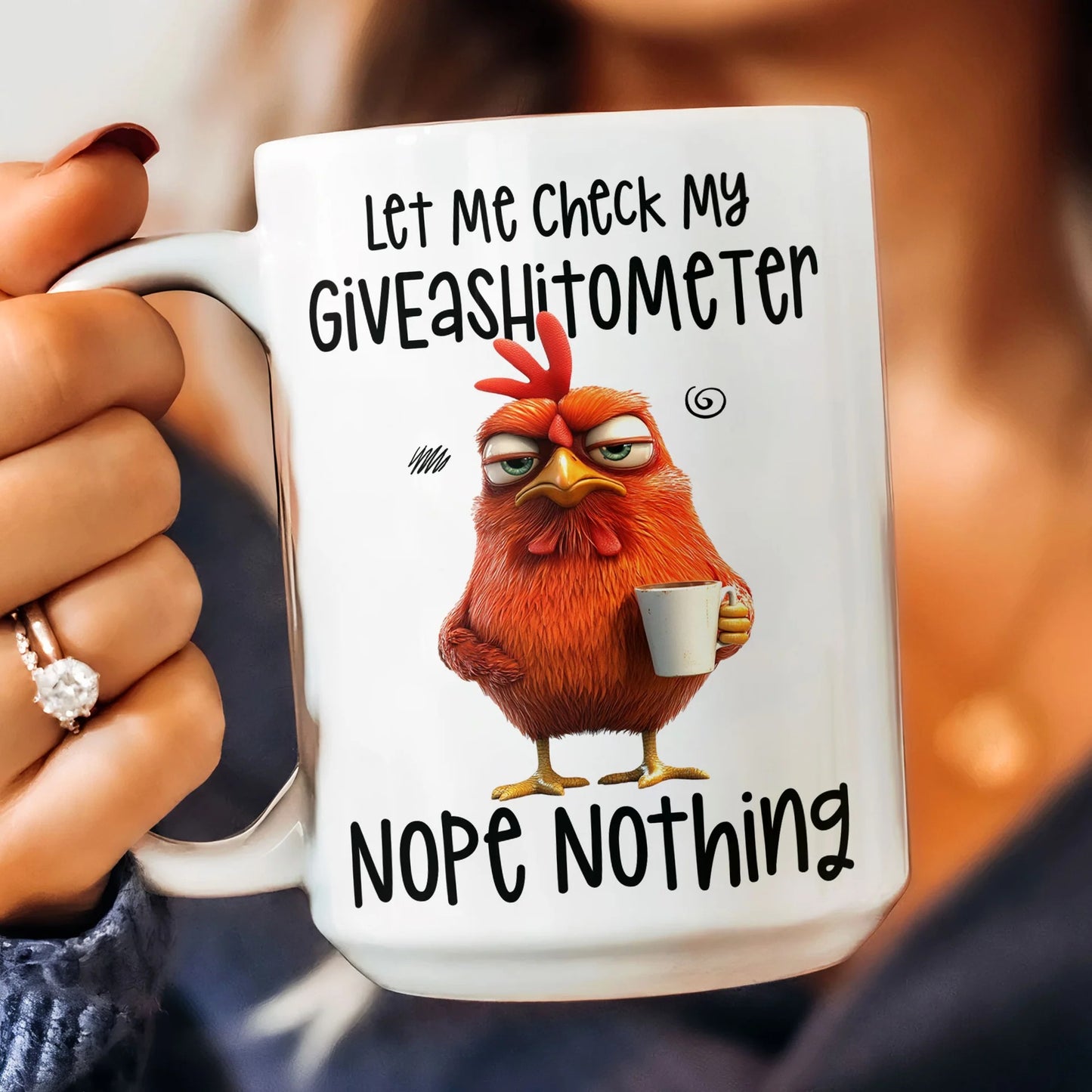 Funny Mug - Let Me Check My Giveashitometer Nope Nothing