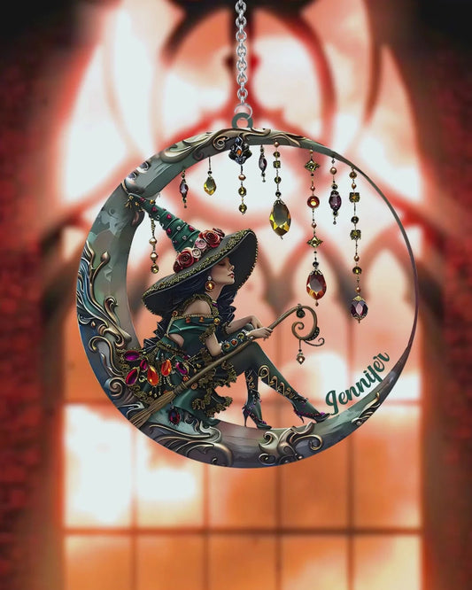 Beautiful Witch - Personalized Witch Window Hanging Suncatcher