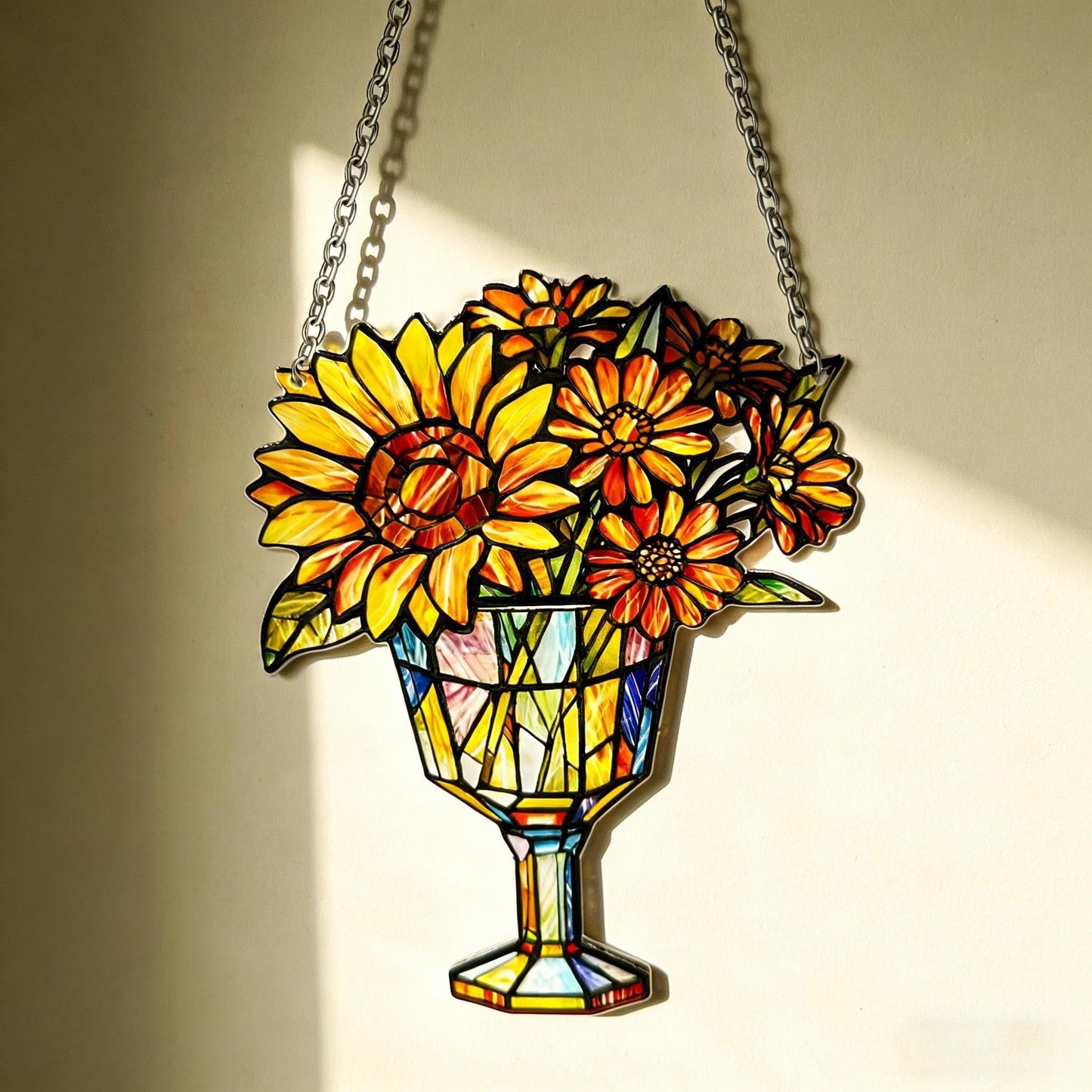 Beautiful Sunflower - Personalized Window Hanging Suncatcher Acrylic